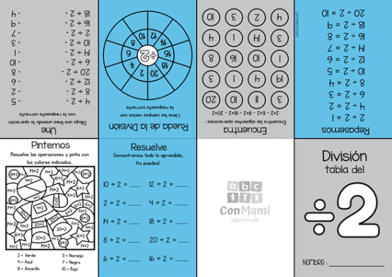 Libritos De Las Tablas De Dividir Conmami