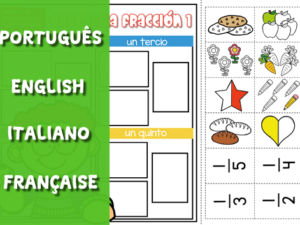 Fichas de Fracciones-Multilenguaje