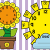 Aprendo la hora - Recortables El Sol y la Flor_1