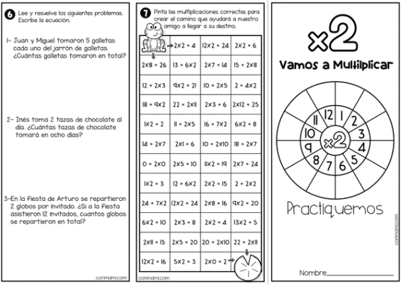 Trípticos de las tablas de multiplicar - material didáctico imprimible premium
