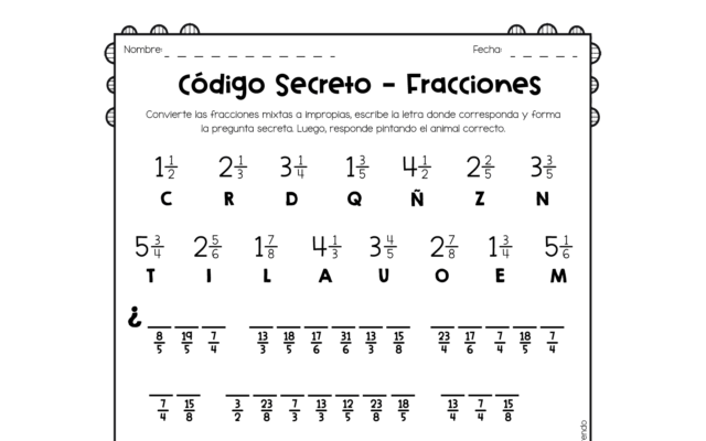 Codigo Secreto fracciones-blog