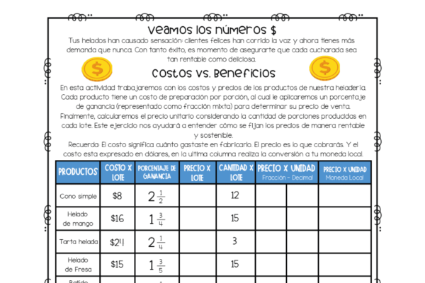 Construye tu propia heladeria - Proyecto Fracciones - woo3