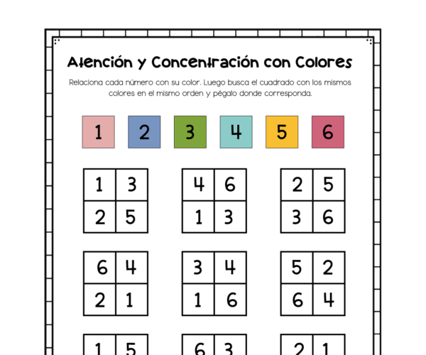 Atencion y Concentracion con Colores - woo1