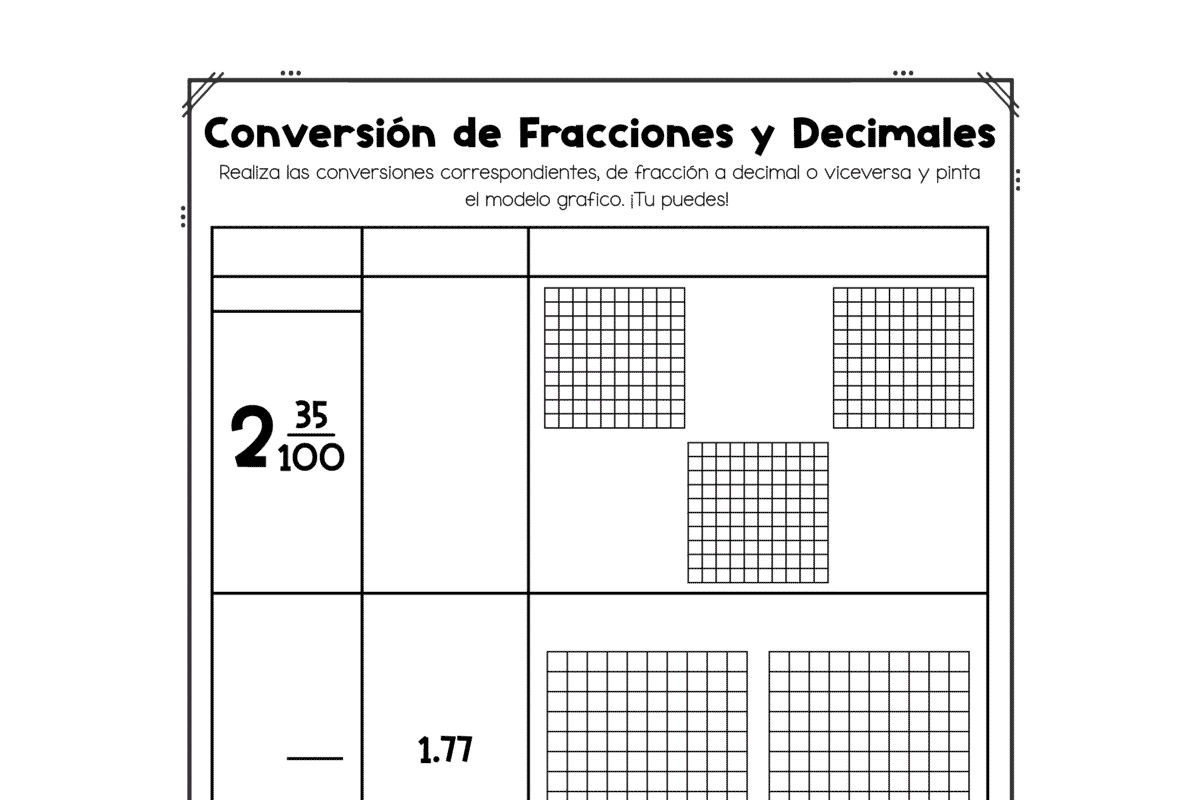 Fracciones y Decimales