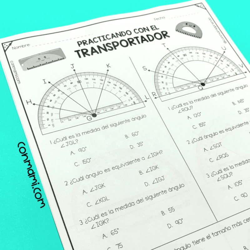 Ejercicios con transportador 1