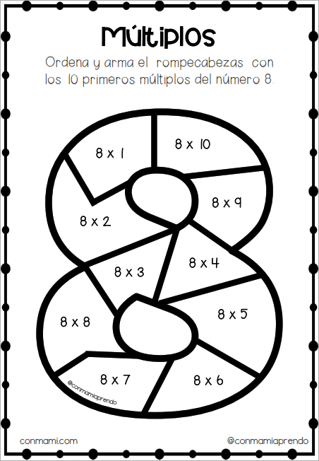 Rompecabezas - Multiplos para Primaria