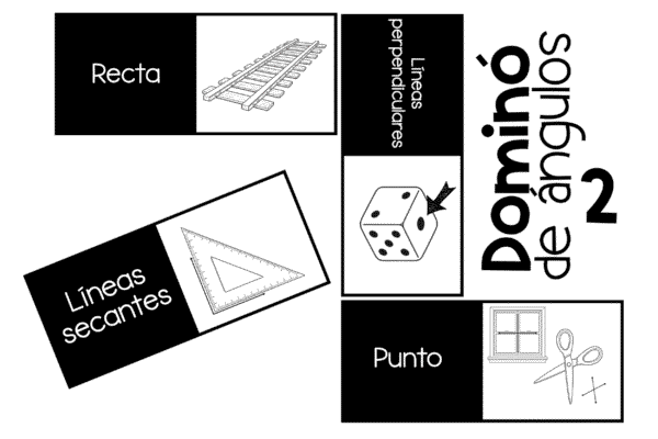 Domino Elementos Geometricos con Imagenes Color -- woo-06