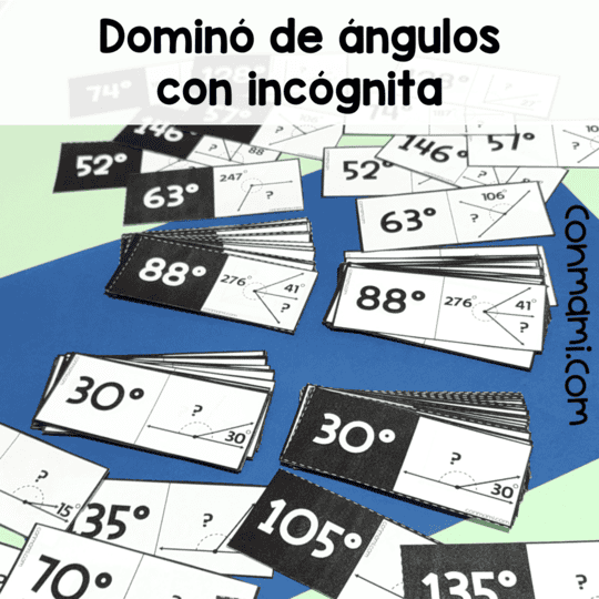 Dominó de ángulos con incógnita 2