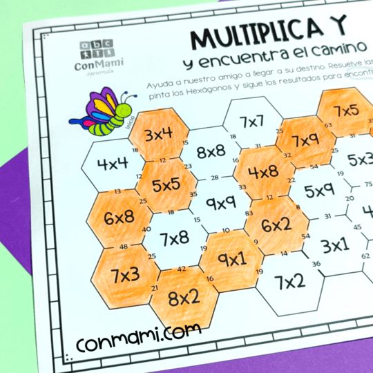 Multiplica y encuentra el camino 1