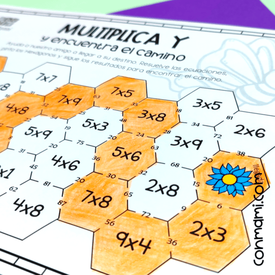 Multiplica y encuentra el camino 2