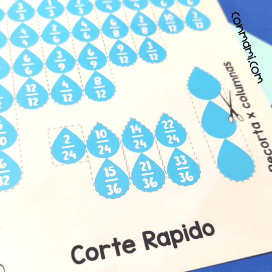 Nube de fracciones equivalentes 4