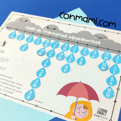 Nube de fracciones equivalentes 5