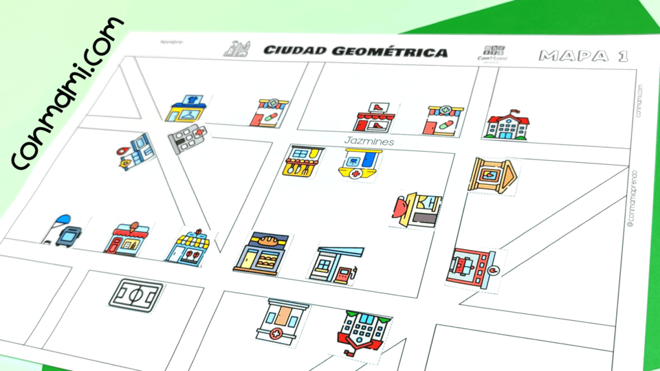 Material didáctico Ciudad Geométrica para trabajar geometría en primaria