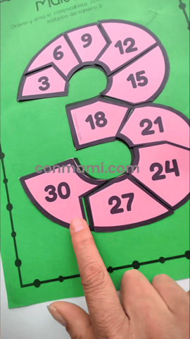 Tres modelos de series numéricas y múltiplos para primaria