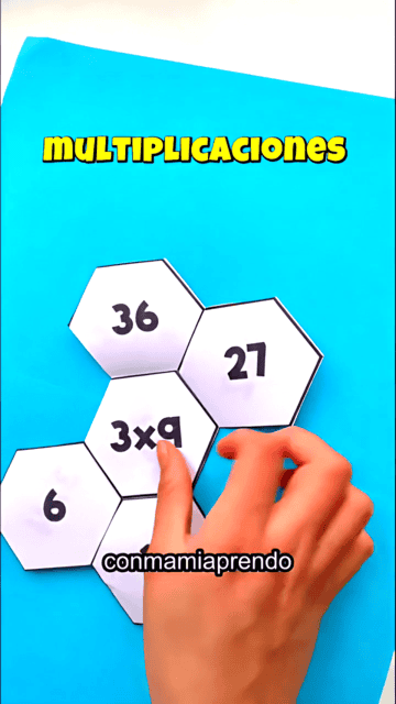 Hexágonos Matemáticos de multiplicación para repasar las tablas